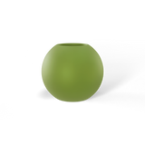 Globe round sphere fiberglass planter in satin green
