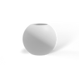 Globe round sphere fiberglass planter in matte white