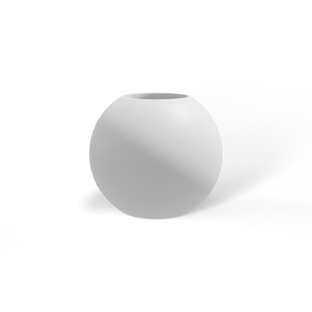 Globe Planter in White