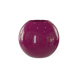 Globe round sphere fiberglass planter in Gloss Eggplant