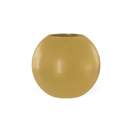 Globe round sphere fiberglass planter in Gloss Metallic Gold