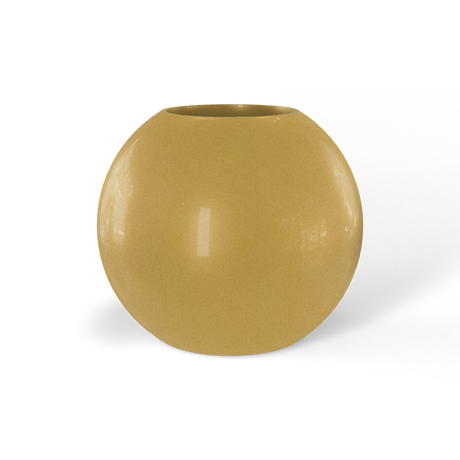 Globe fiberglass planter in Gloss Metallic Gold, studio render