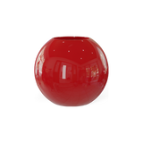Globe round sphere fiberglass planter in Gloss Red