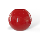 Globe fiberglass planter in Gloss Red, studio render