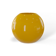Globe fiberglass planter in Gloss Saffron, studio render
