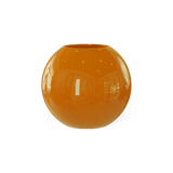 Globe round sphere fiberglass planter in Gloss Tangerine
