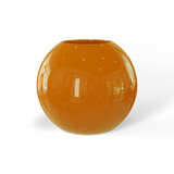 Globe fiberglass planter in Gloss Tangerine, studio render