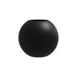 Globe round sphere fiberglass planter in Matte Black