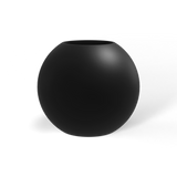 Globe fiberglass planter in Matte Black, studio render