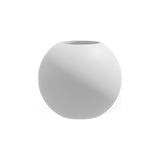 Globe round sphere fiberglass planter in Matte Bright White