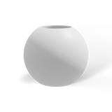 Globe fiberglass planter in Matte Bright White, studio render