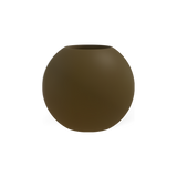 Globe round sphere fiberglass planter in Matte Bronze