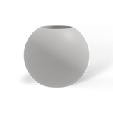 Globe fiberglass planter in Matte Cement Grey, studio render
