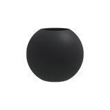 Globe round sphere fiberglass planter in Matte Charcoal