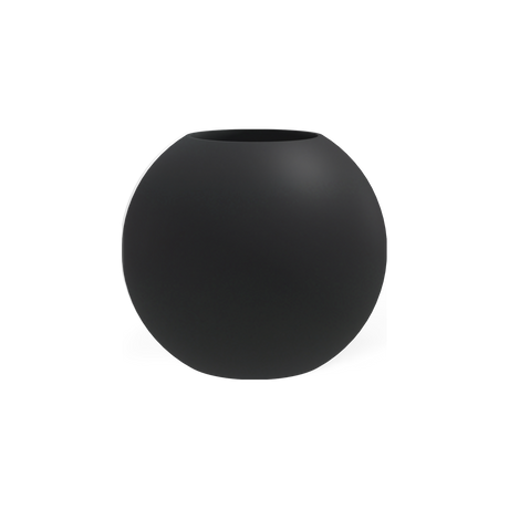 Globe round sphere fiberglass planter in Matte Charcoal
