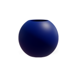 Globe round sphere fiberglass planter in Matte Cobalt Blue