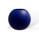 Globe fiberglass planter in Matte Cobalt Blue, studio render