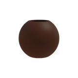 Globe round sphere fiberglass planter in Matte Dark Brown