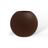 Globe fiberglass planter in Matte Dark Brown, studio render