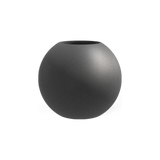 Globe round sphere fiberglass planter in Matte Gunmetal
