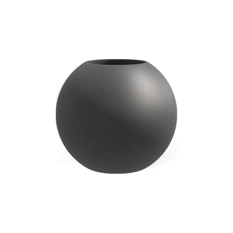 Globe round sphere fiberglass planter in Matte Gunmetal
