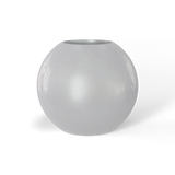 Globe fiberglass planter in Metallic Silver, studio render