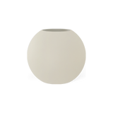 Globe round sphere fiberglass planter in Satin Beige
