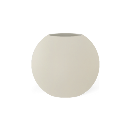 Globe round sphere fiberglass planter in Satin Beige
