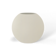 Globe fiberglass planter in Satin Beige, studio render