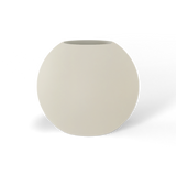 Globe fiberglass planter in Satin Beige, studio render