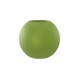 Globe round sphere fiberglass planter in Satin Green