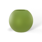 Globe fiberglass planter in Satin Green, studio render