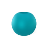 Globe round sphere fiberglass planter in Satin Seafoam Green