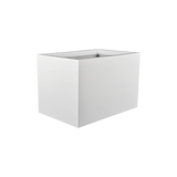 Granada rectangular fiberglass planter in Gloss Bright White