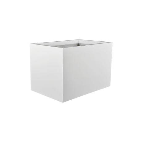 Granada rectangular fiberglass planter in Gloss Bright White