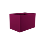 Granada rectangular fiberglass planter in Gloss Eggplant