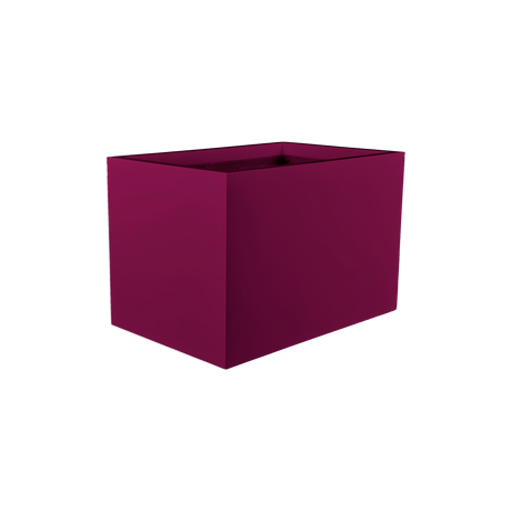Granada rectangular fiberglass planter in Gloss Eggplant