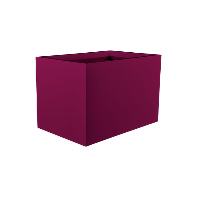 Granada fiberglass planter in Gloss Eggplant, studio render