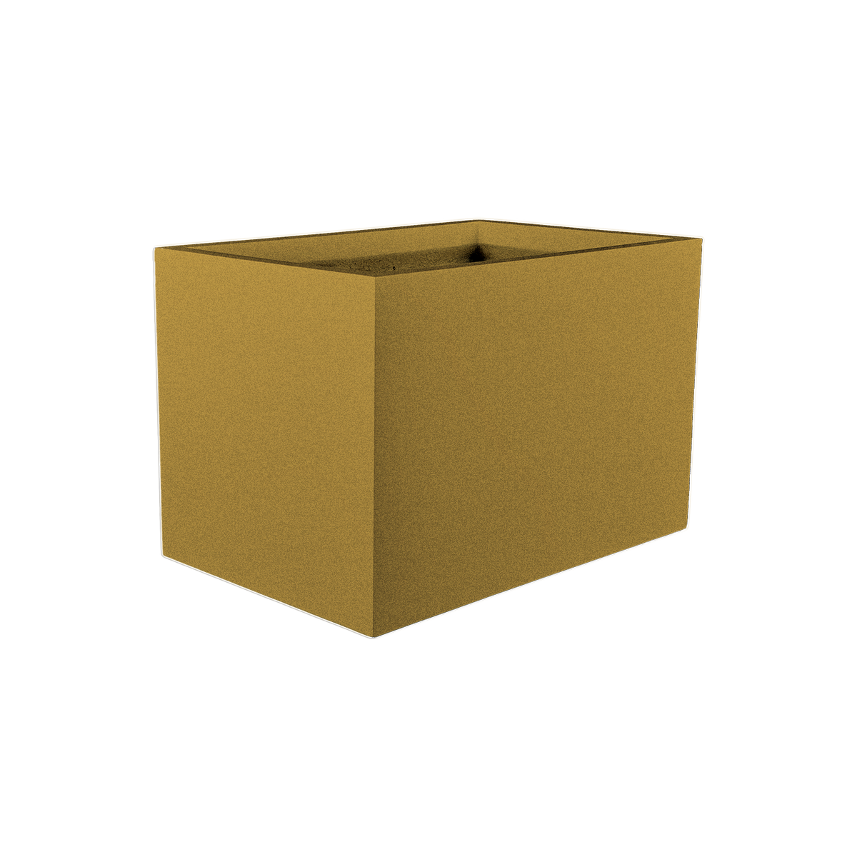 Granada fiberglass planter in Gloss Metallic Gold, studio render
