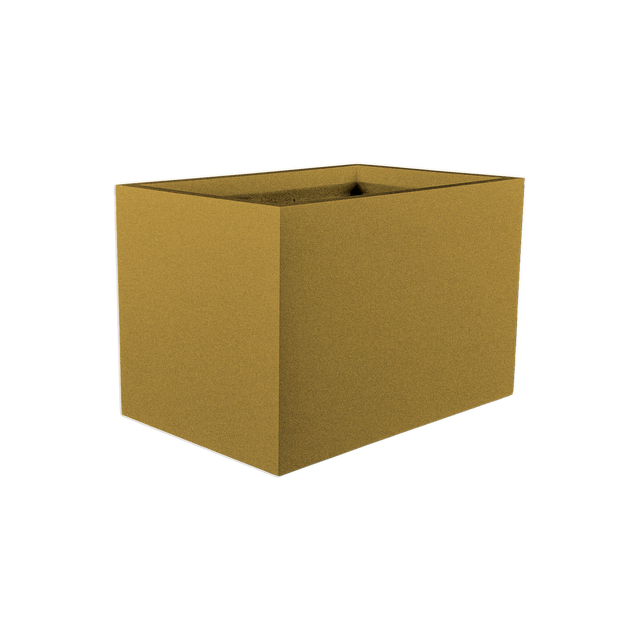 Granada fiberglass planter in Gloss Metallic Gold, studio render