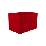 Granada fiberglass planter in Gloss Red, studio render