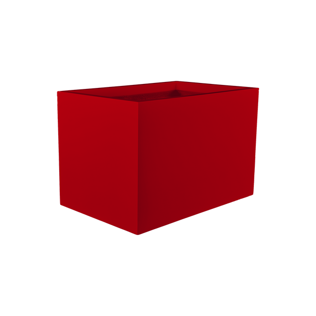 Granada fiberglass planter in Gloss Red, studio render