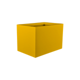 Granada rectangular fiberglass planter in Gloss Saffron