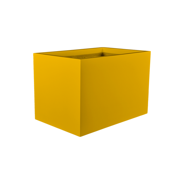 Granada fiberglass planter in Gloss Saffron, studio render
