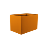 Granada rectangular fiberglass planter in Gloss Tangerine