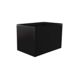 Granada rectangular fiberglass planter in Matte Black