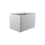 Granada rectangular fiberglass planter in Matte Bright White