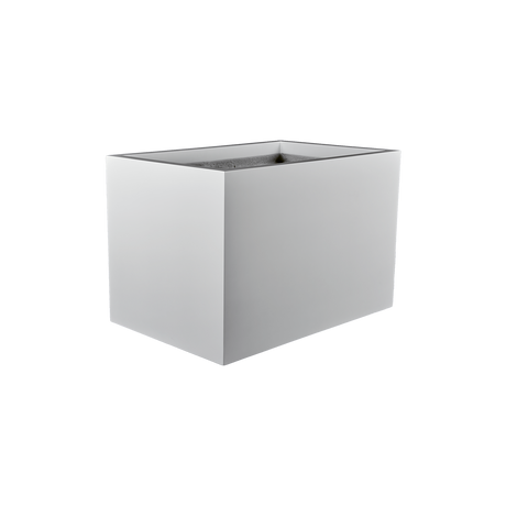 Granada rectangular fiberglass planter in Matte Bright White