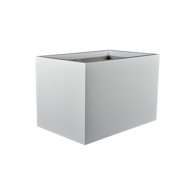Granada fiberglass planter in Matte Bright White, studio render