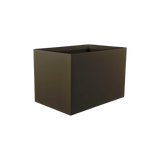 Granada rectangular fiberglass planter in Matte Bronze